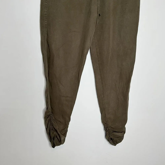 Thread Supply Women Pants Large Olive Green Stretch Waist Drawstring Jogger - Picture 3 of 9